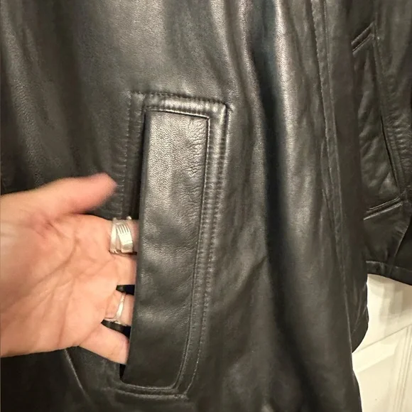 Wilson Leather L Pelle Studio Black Buttery Soft Leather Jacket Quilted Lining - Picture 3 of 9